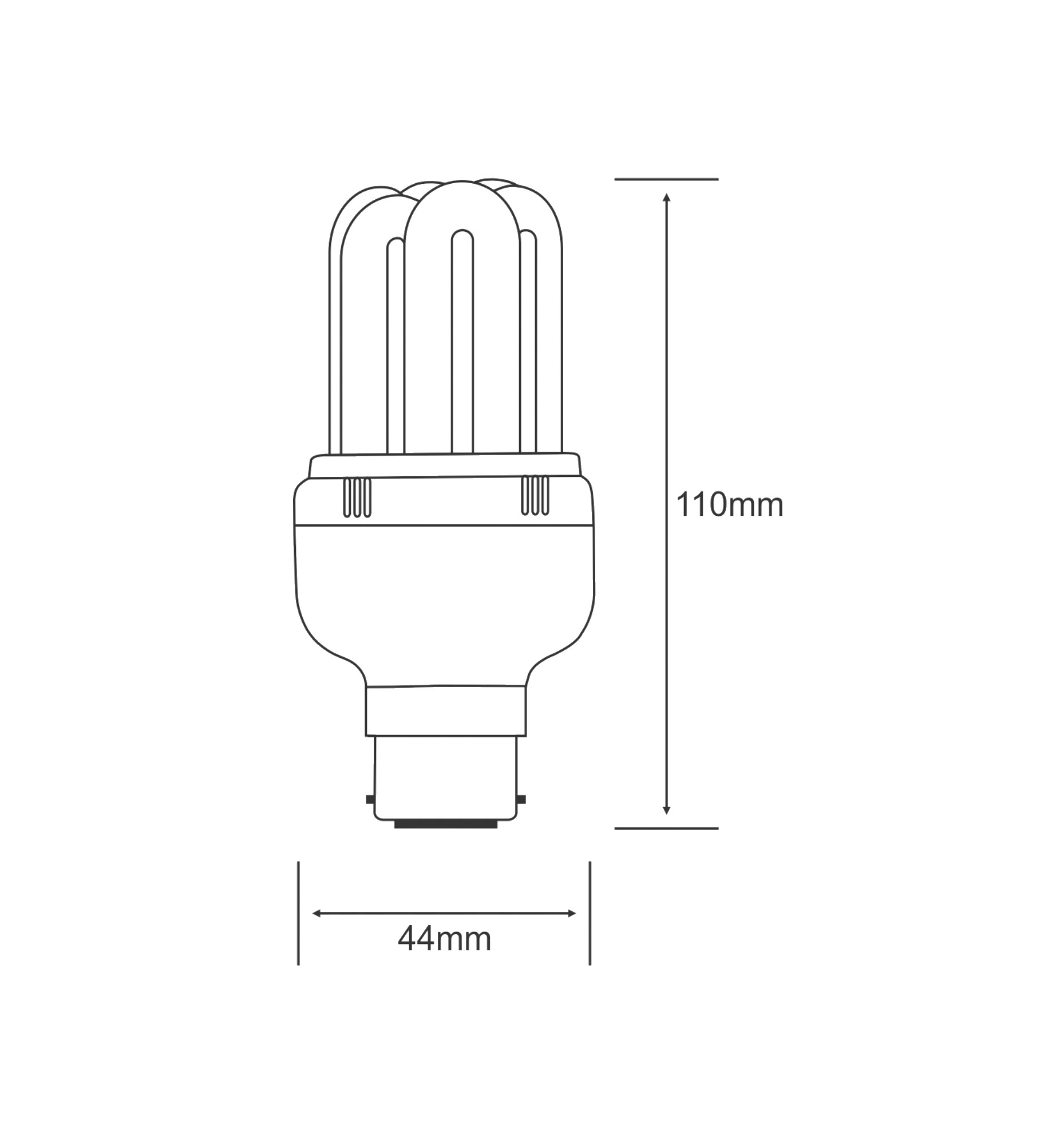 Super Mini 6U Compact Fluorescent Luxram Spiral & U-Tube